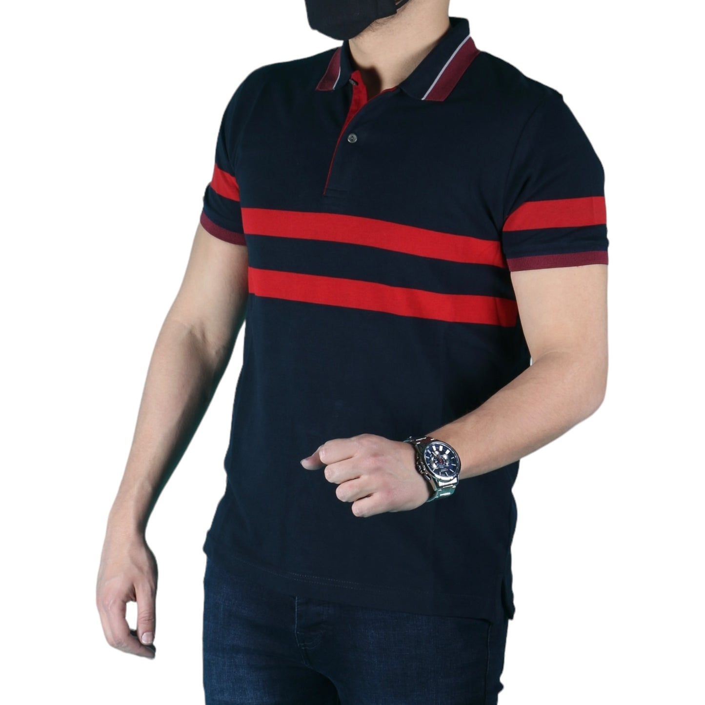 Lacoste 2 bande Bleu nuit