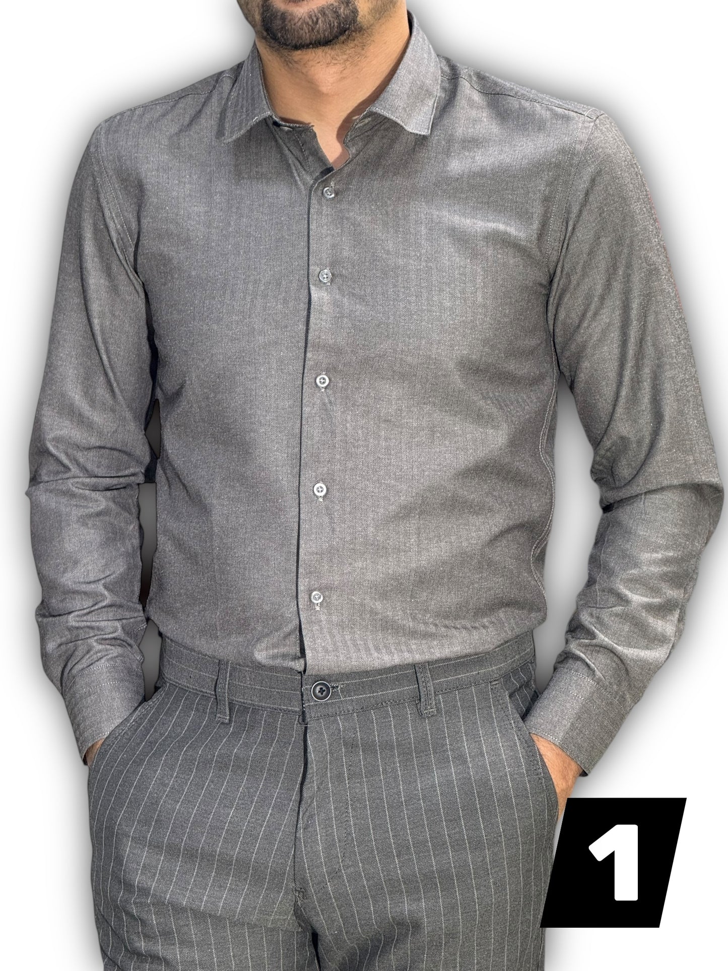 Chemise manche long uni