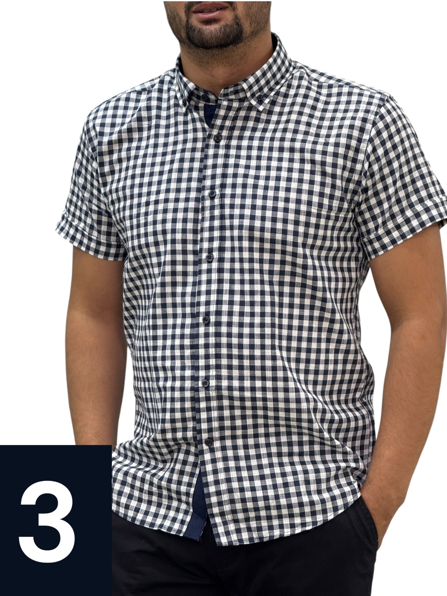 Chemise a carreaux demi manche