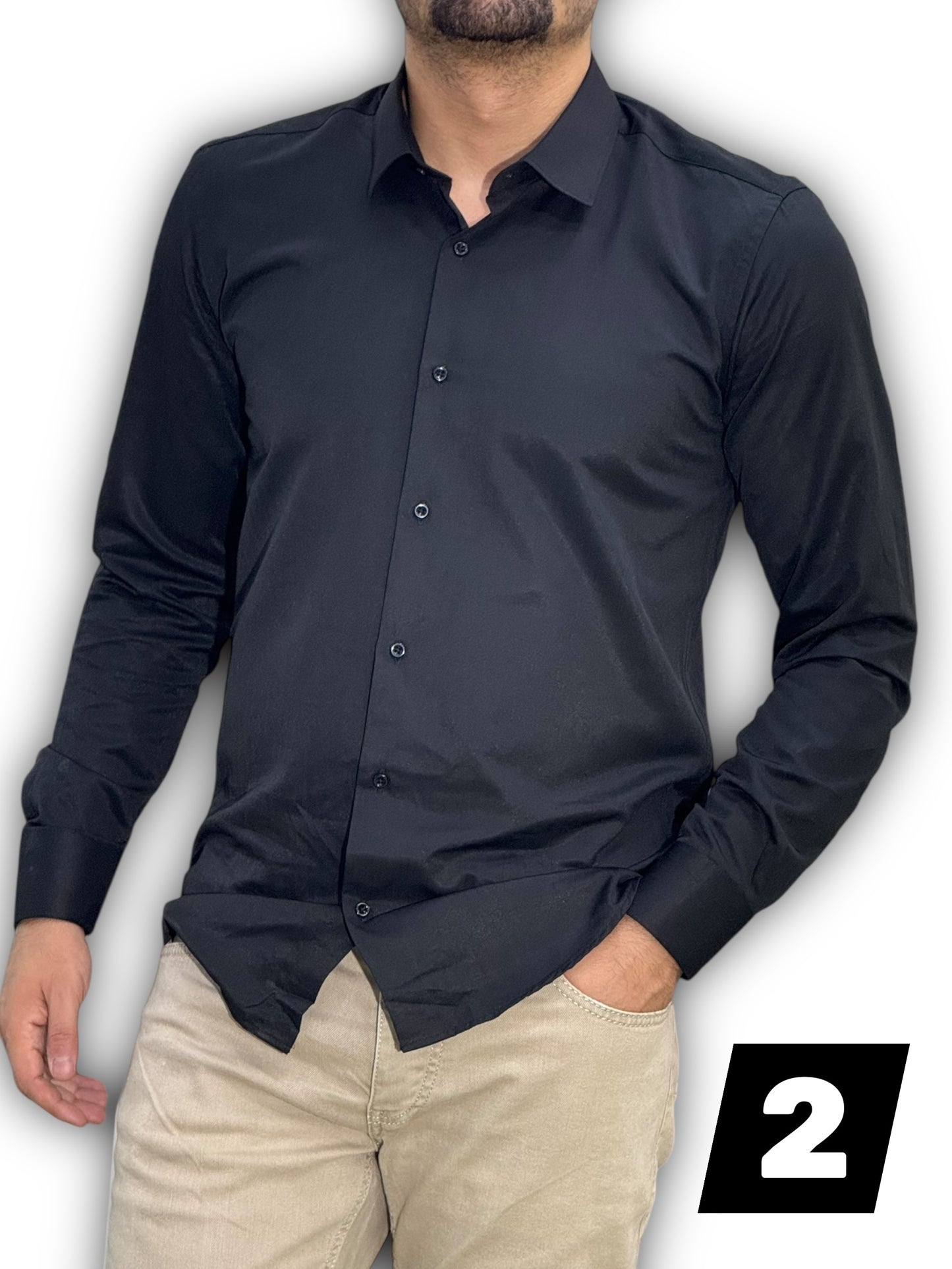 Chemise manche long uni
