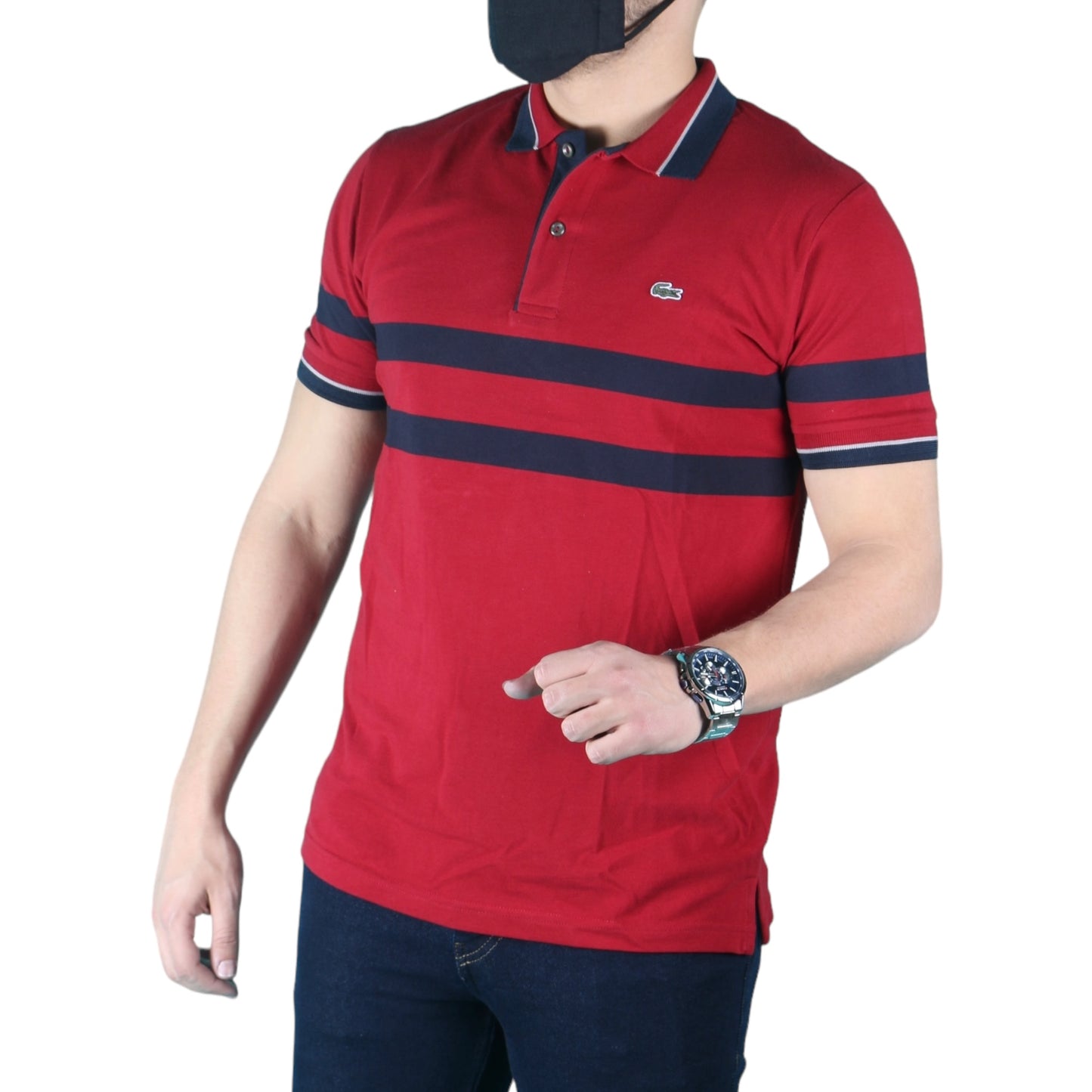 Lacoste 2 bande rouge
