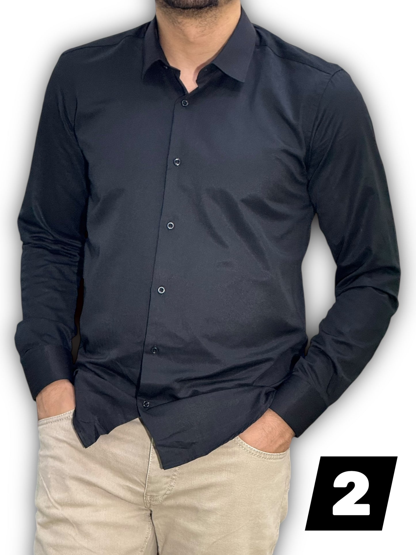 Chemise manche long uni