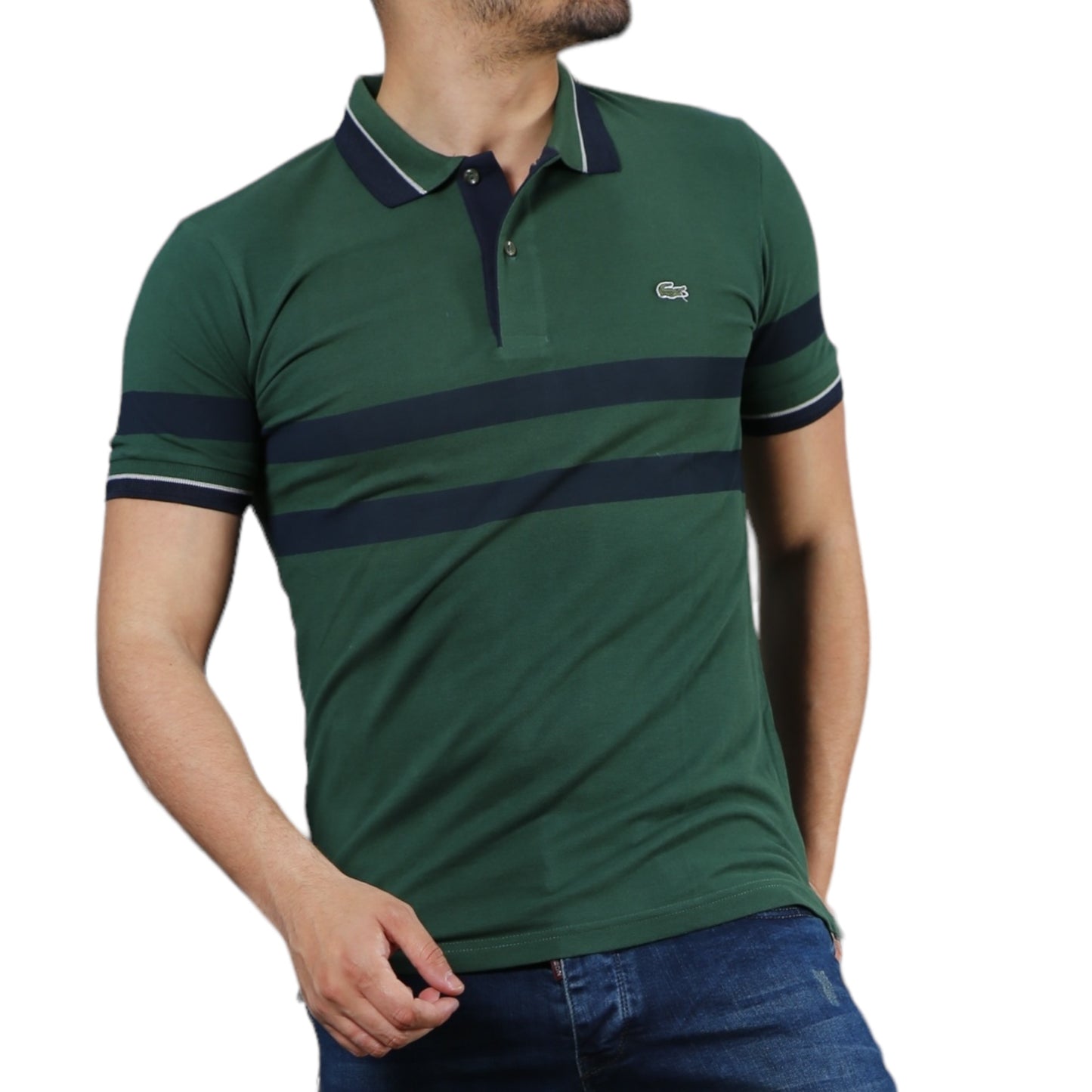 Lacoste 2 bande vert