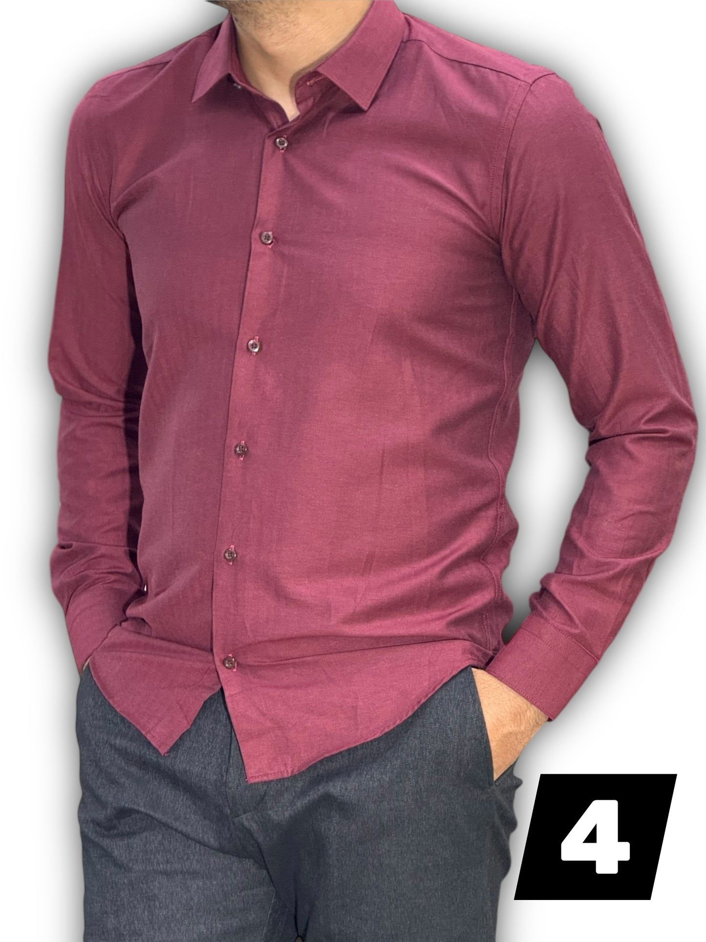 Chemise manche long uni