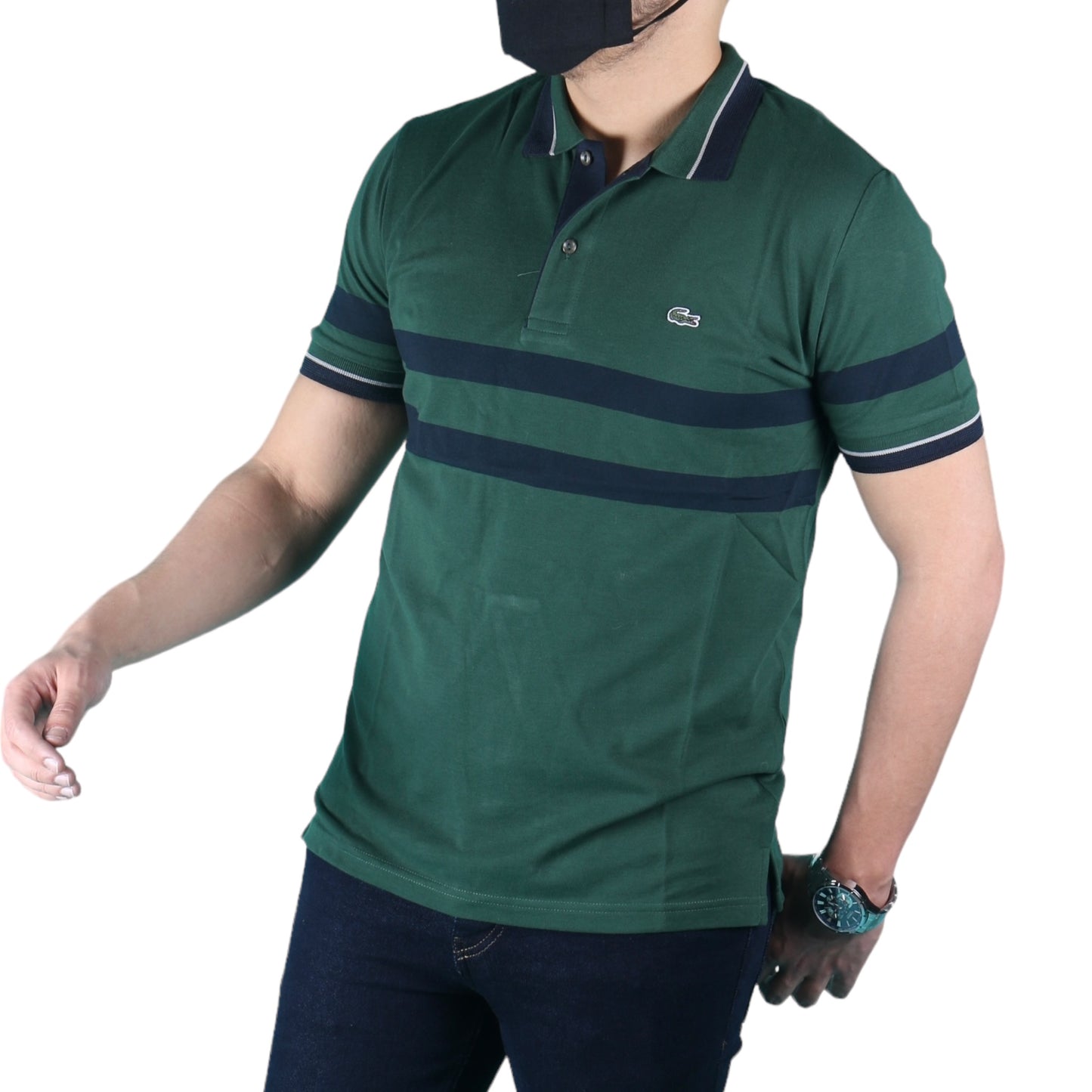 Lacoste 2 bande vert