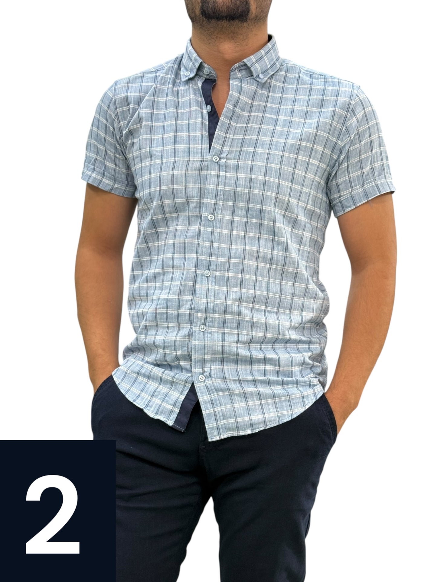 Chemise a carreaux demi manche