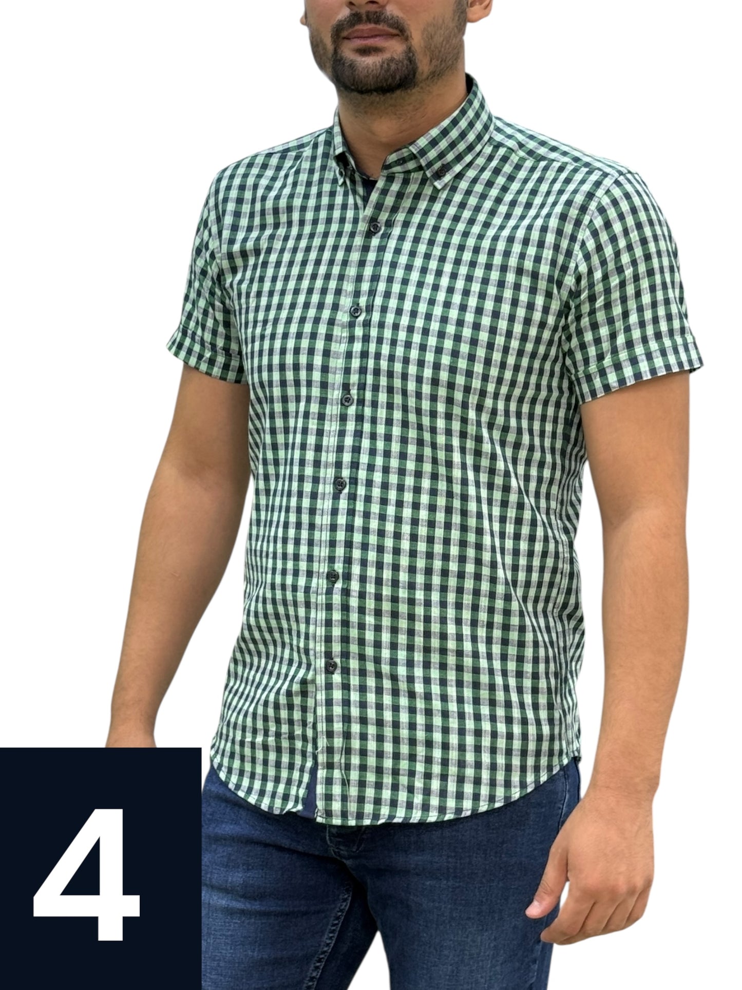 Chemise a carreaux demi manche