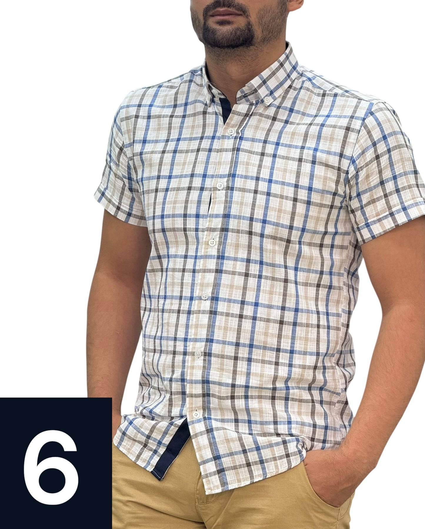 Chemise a carreaux demi manche