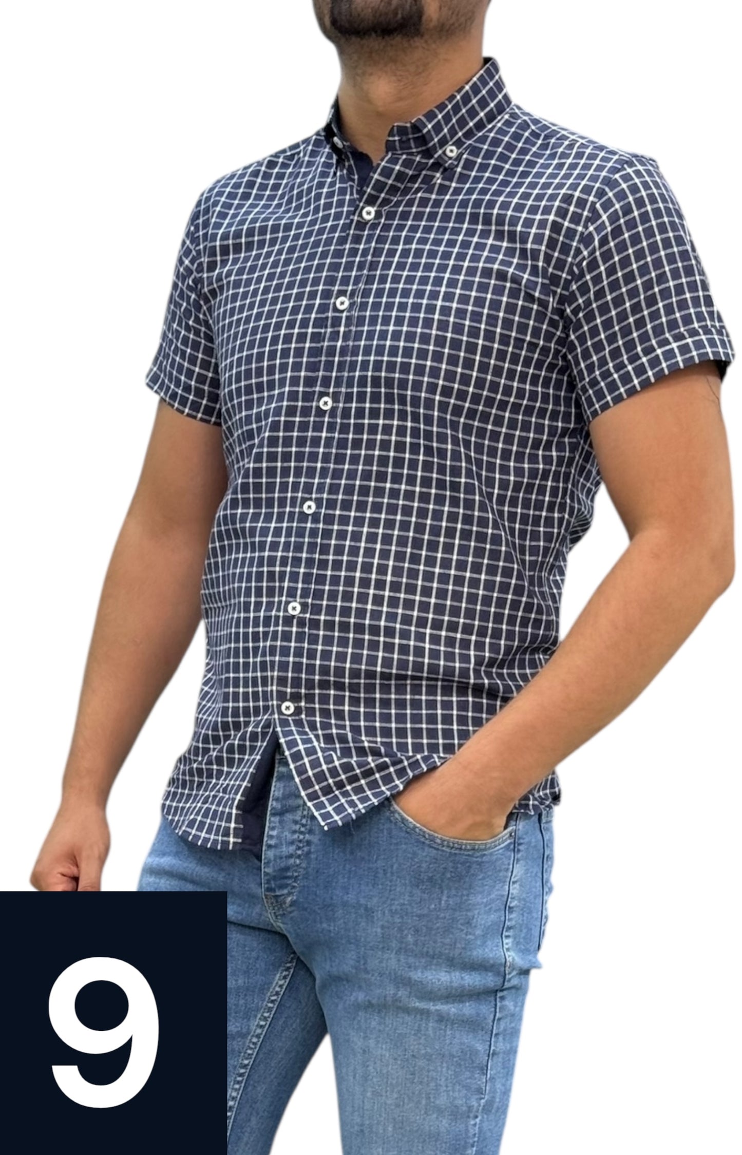 Chemise a carreaux demi manche