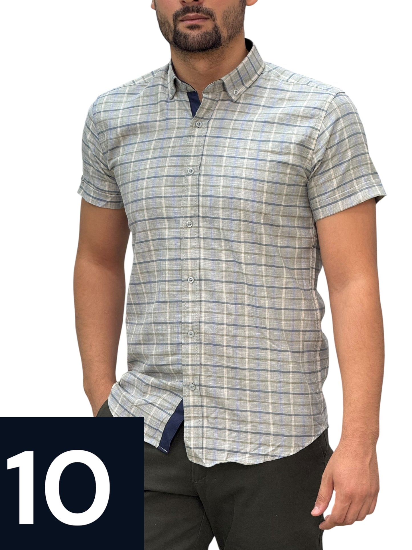 Chemise a carreaux demi manche