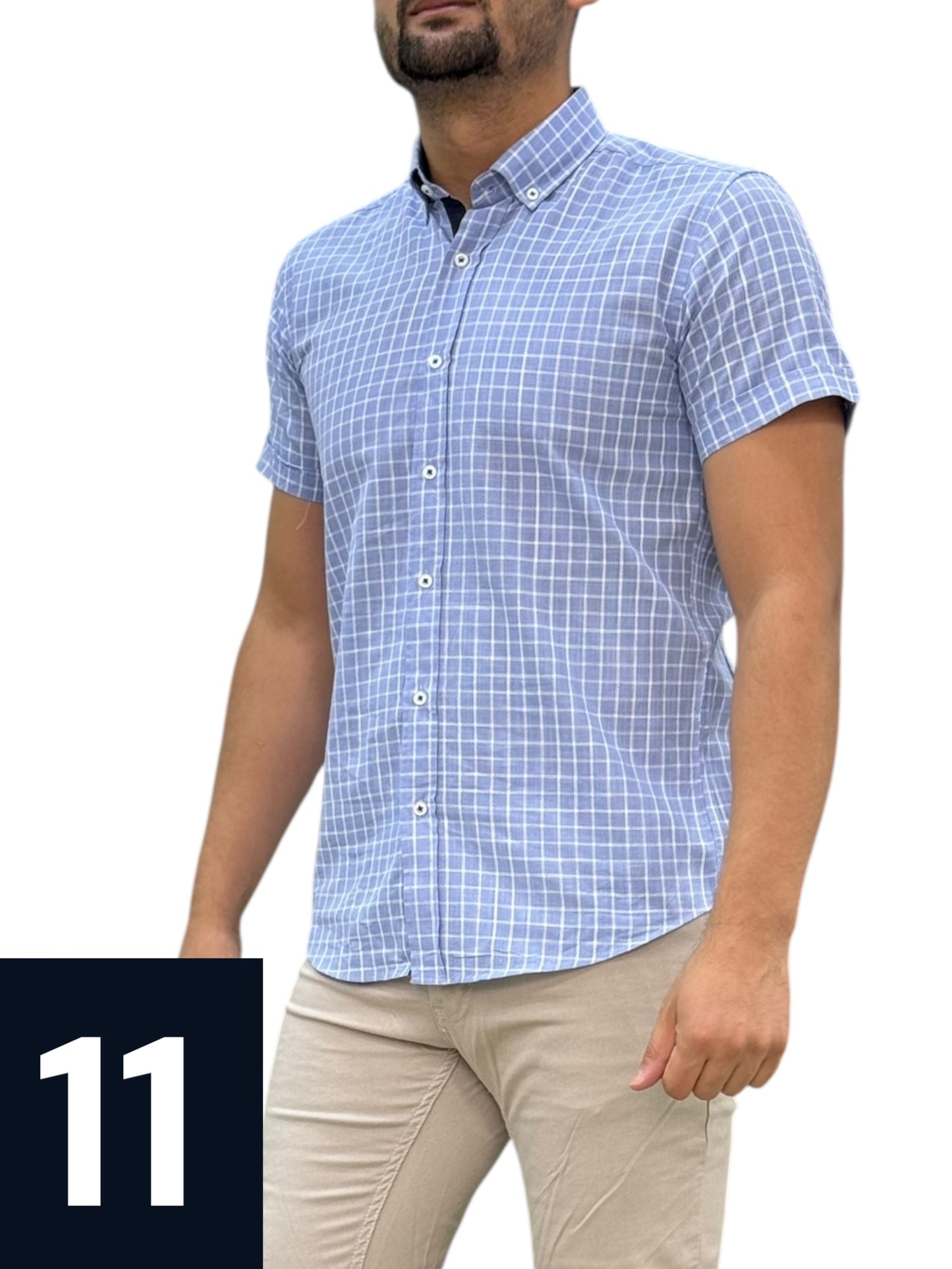 Chemise a carreaux demi manche
